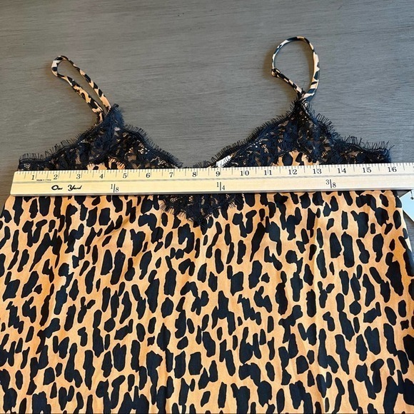 BP Leopard Cami Top Black Lace Trim Sleeveless Casual Cute Size XSn‎ - Picture 5 of 9